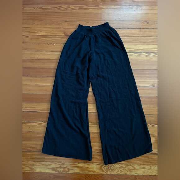 Vici Pants - VICI Black Linen Wide Leg Pants